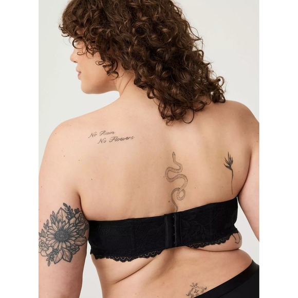 Torrid Bra‎ Womens 40C Curve Bombshell Everyday Strapless Black Lace Convertible - Picture 4 of 13